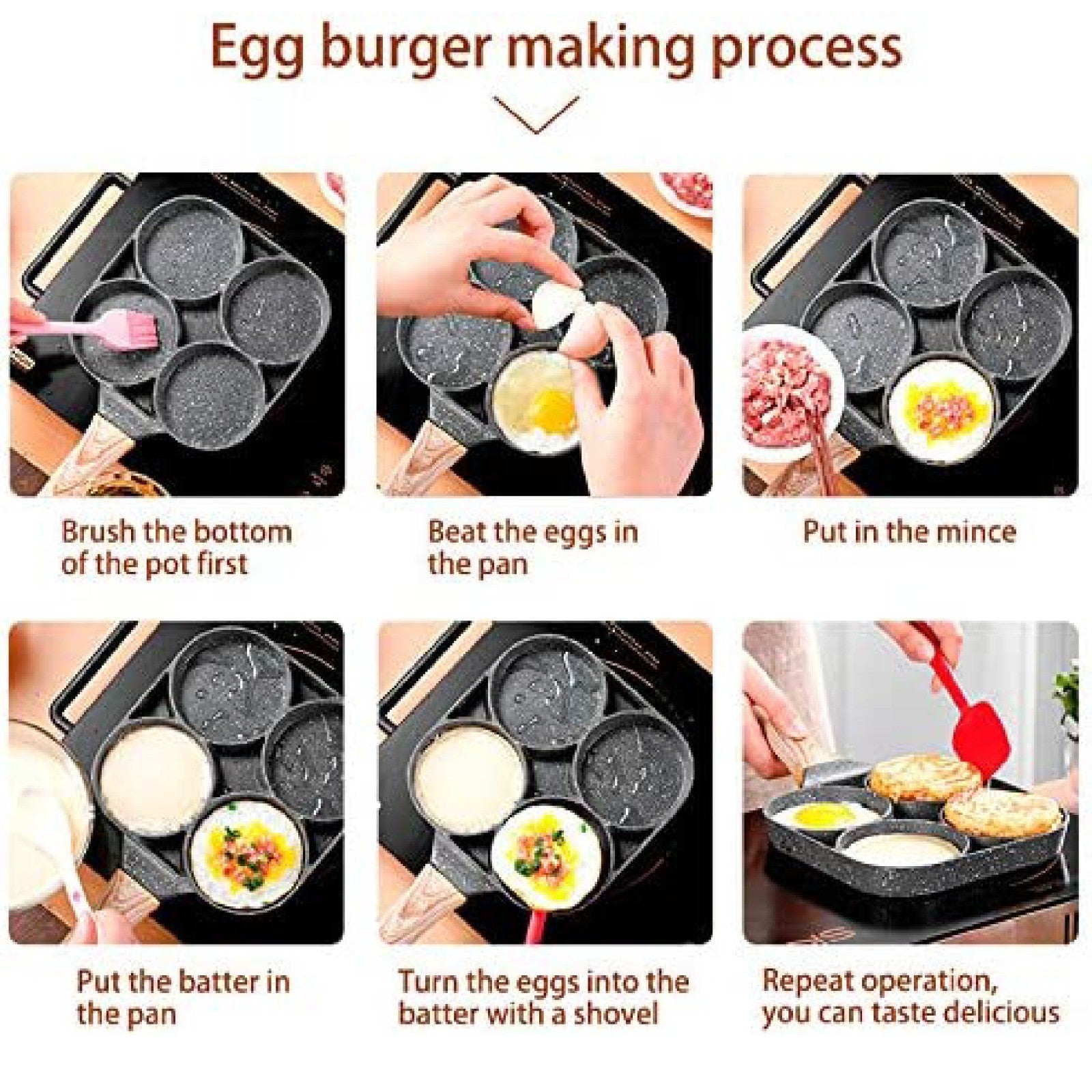 SARTEN ANTIADHERENTE 4 PUESTOS